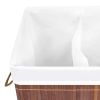 Bamboo Laundry Basket Brown 26.4 gal