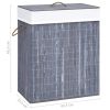 Bamboo Laundry Basket Gray 21.9 gal