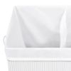 Bamboo Laundry Basket White 26.4 gal