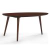 Mid-Century Modern Wood Rectangle Coffee Table, Walnut