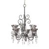 Midnight Blooms Black Chandelier