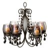 Midnight Elegance Candle Chandelier