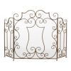 MODERN SCROLL FIREPLACE SCREEN