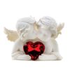 Two In Love Cherub Angel Red Crystal Heart Figurine