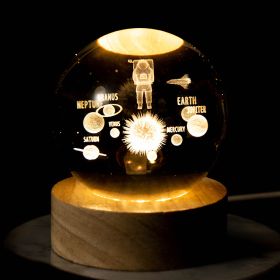 Creative Usb Luminous Crystal Ball Ornaments (Option: Space astronaut-10cm box packing)