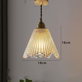 Brass-glass Shop Light Japanese Vintage Nordic Chandelier (Option: D 7colors)