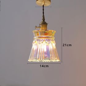 Brass-glass Shop Light Japanese Vintage Nordic Chandelier (Option: E 7Colors)