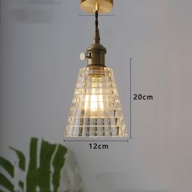 Brass-glass Shop Light Japanese Vintage Nordic Chandelier (Option: A Clear light)