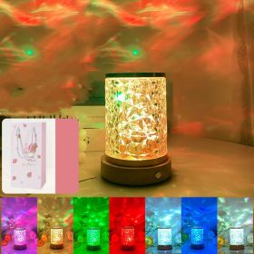 Bedroom Sleep Rotating Water Pattern Small Night Light (Option: Charging Colorful Style-Gift bag)