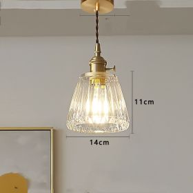 Brass-glass Shop Light Japanese Vintage Nordic Chandelier (Option: H)