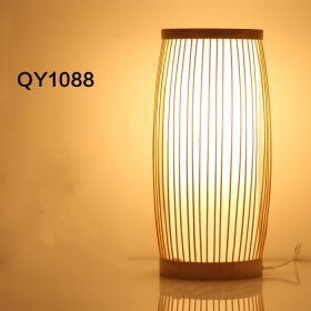 Simple Personality Bamboo Woven Desk Lamp Bedroom Living Room Study Hotel (Option: QY1088-US)