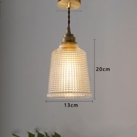 Brass-glass Shop Light Japanese Vintage Nordic Chandelier (Option: B)