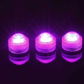 Led Waterproof Candle Lights Glow For Holiday Decorations With Diamond Twist (Option: Purple-1PCS)