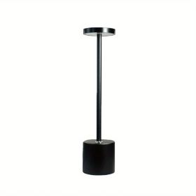 Cordless Rechargeable Touch Control LED Night Light Table Lamp Modern Bedside LED USB Desk Atmosphe Lamp (Color: Black)