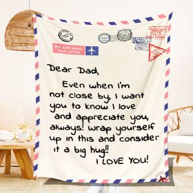 Envelope Blanket for Birthday Gifts for Mom Dad ; Mother's Day Father's Day Surprise (Color: Dad)