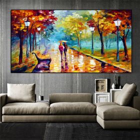 Handmade Large Abstract Knife Oil Painting Landscape Wall Art Modern Poster Living Room Home Decoration Mural Porch Frameless (size: 50x70cm)