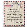 Letter Blanket Soft Flannel Throw Blanket 200*150CM