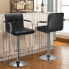 2PCS Adjustable Velvet Bar Stool for Living Room/ Dining Room/ Bar Counter