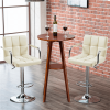 2PCS Adjustable Velvet Bar Stool for Living Room/ Dining Room/ Bar Counter