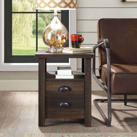 Modern Farmhouse End Table (Color: Brown)