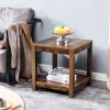 Side Table , 2-Tier Small Space End Table ,Modern Night Stand, Sofa table, Side Table with Storage Shelve