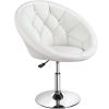 Modern Tufted Barrel Swivel Accent Chair, Gray Velvet