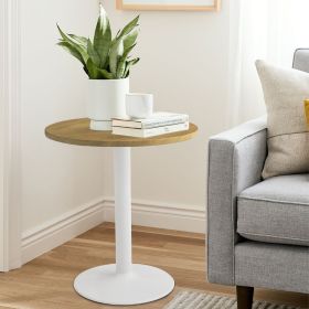 20" Round End Table, Side Table (Color: BEECH)