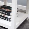 Side Table , 2-Tier Small Space End Table ,Modern Night Stand, Sofa table, Side Table with Storage Shelve