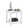 Side Table , 2-Tier Small Space End Table ,Modern Night Stand, Sofa table, Side Table with Storage Shelve