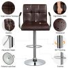 2PCS Adjustable Velvet Bar Stool for Living Room/ Dining Room/ Bar Counter