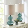 [Only support Drop Shipping Buyer] Ellipse Curved Glass Table Lamp; Set of 2