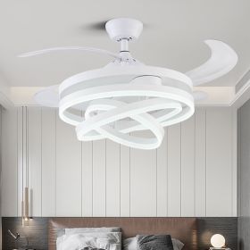 Three Circle Creative Living Room Dining Bedroom Pendant Lamp (Color: White)